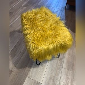 Mongolian Fur Ottoman
